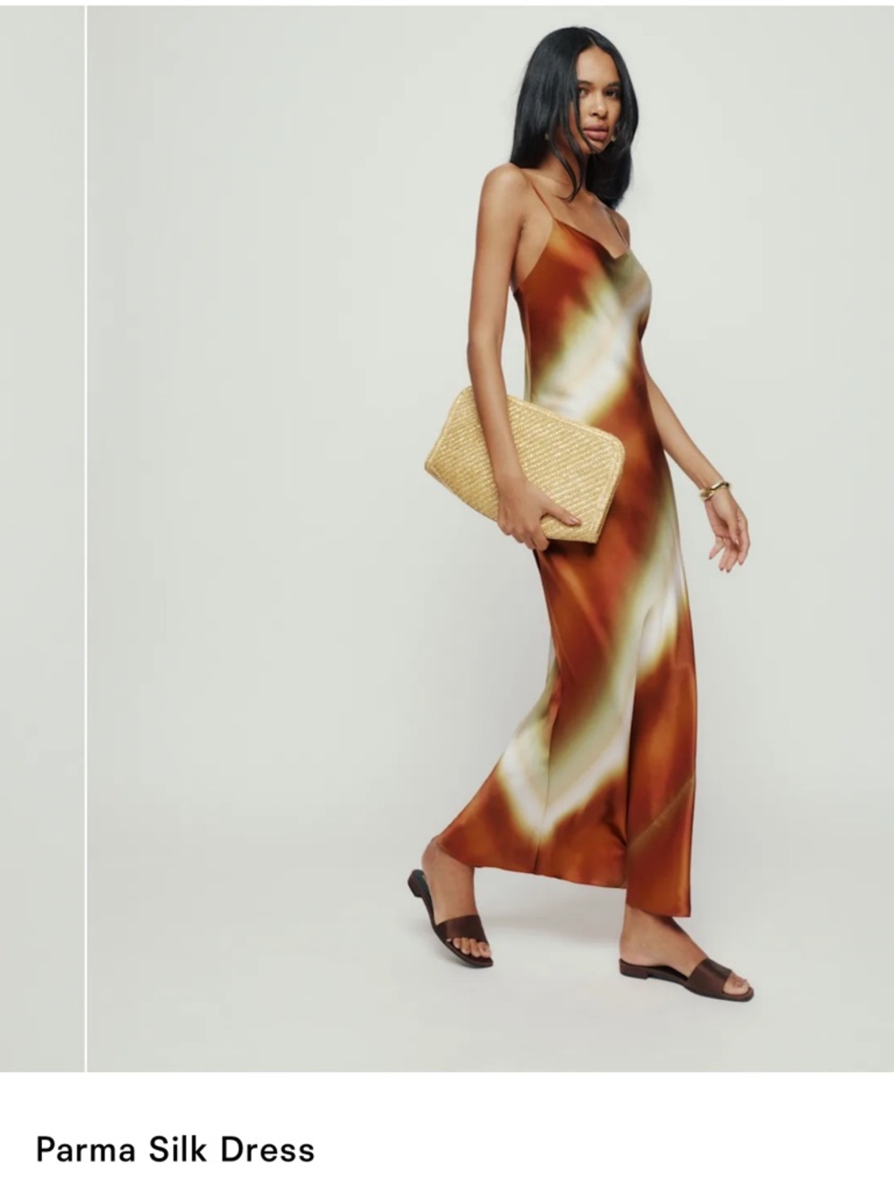 NWT Reformation Parma Silk Dress in Popsicle - Picture 8 of 10